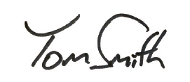 The signature of Tom Smith, Managing Director of the Data Science Campus.