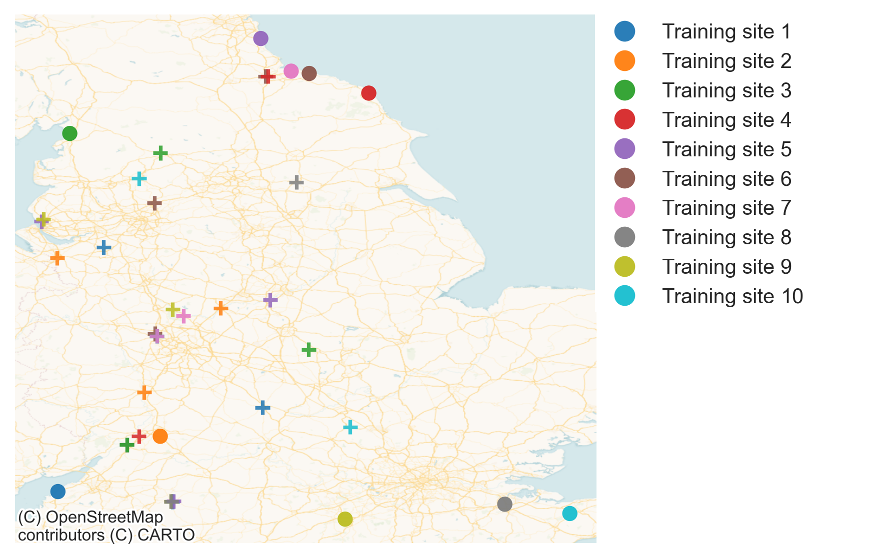 Figure 24: New sites similar to the training sites.